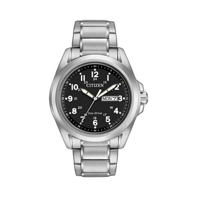 Men's silver tone bracelet watch aw0050-82e
